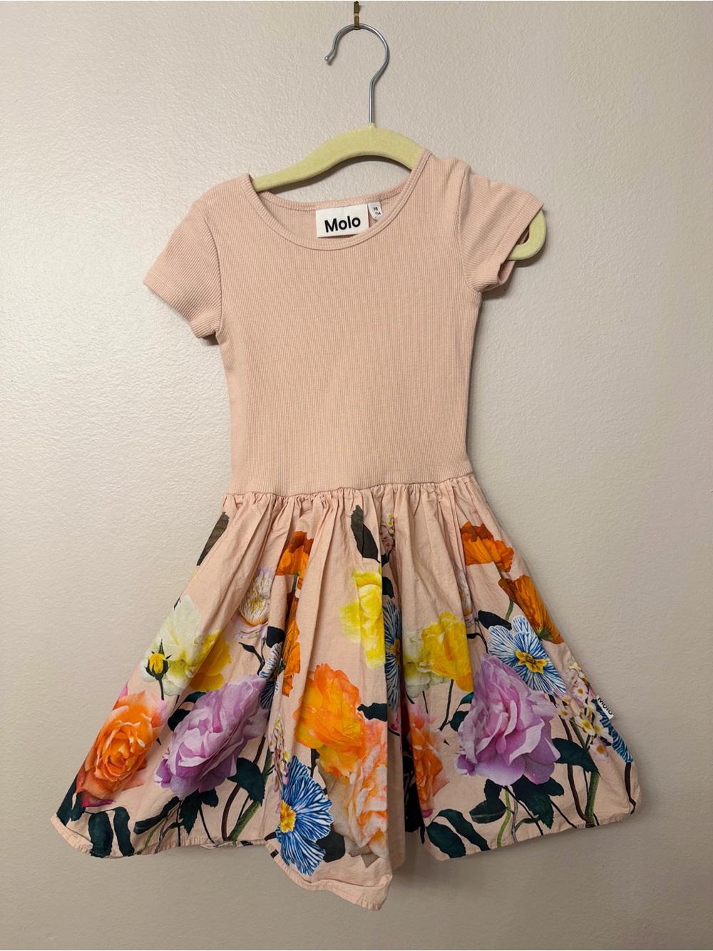 Molo Floral Dress 98/104 (3/4) - Picture 2 of 3